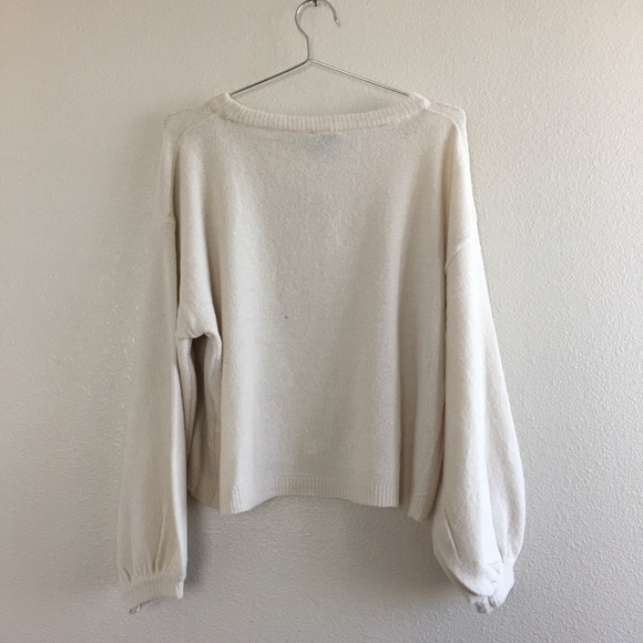 Blouson Sleeve Sweater - EGGSHELL - Picture 5 of 5